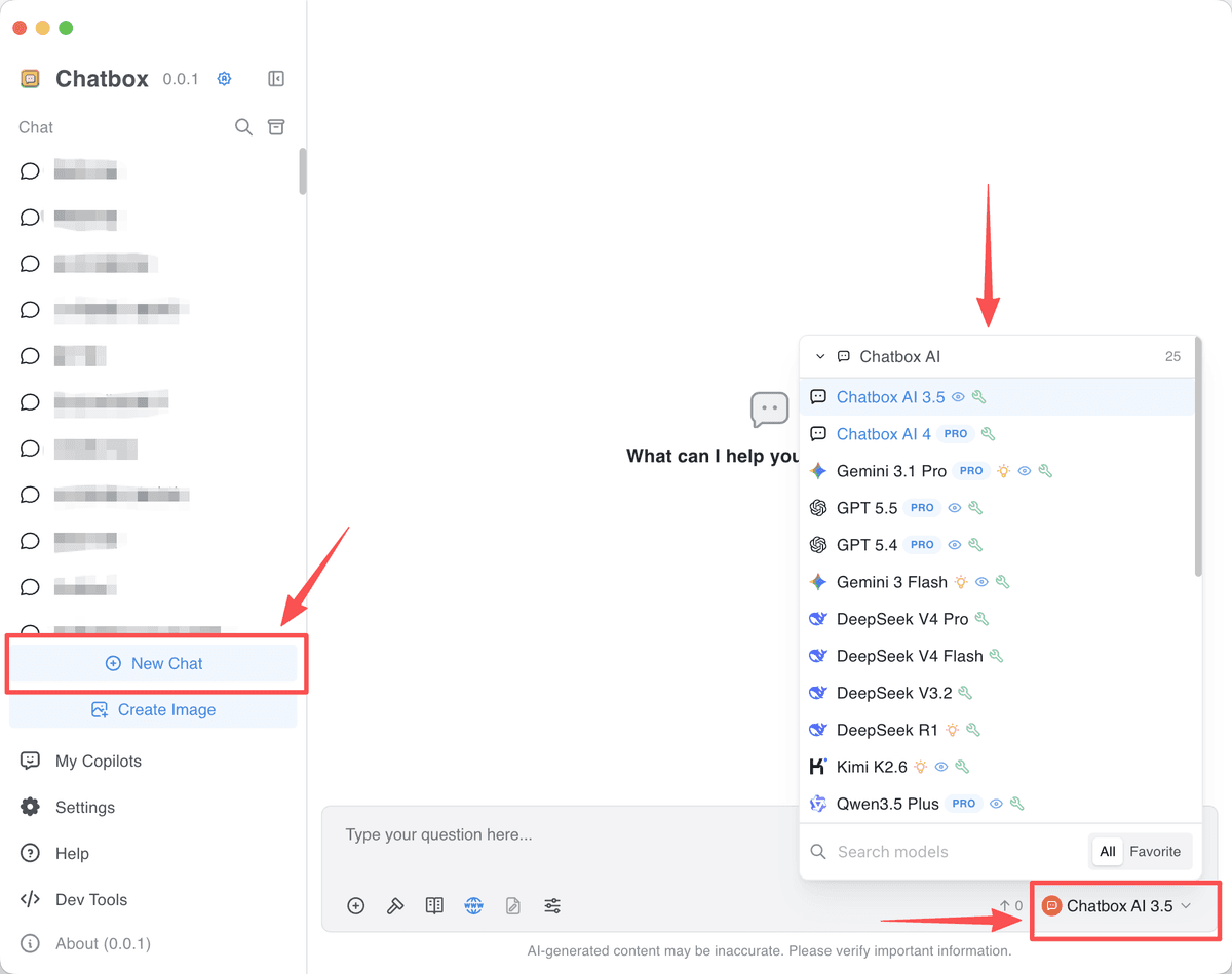 Chatbox Desktop App settings